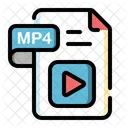 Mp 4 Files And Folders File Format Icon