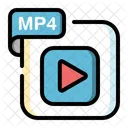 Mp 4 Files And Folders File Format Icon