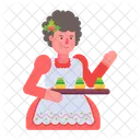 Christmas Lady Mrs Claus Christmas Character Icon