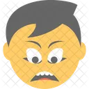 Muchacho enojado  Icono