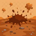 Mud And Clay Splatters Background Icon