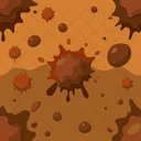 Mud And Clay Splatters Background Icon