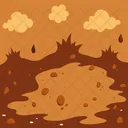 Mud And Clay Splatters Background Icon