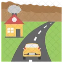 Natural Disaster Road Disaster Volcanoes Icon