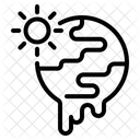 Terra Quente Mudancas Climaticas Ícone