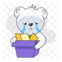 Oso Trabajando Mudarse Oso Llorando Icon