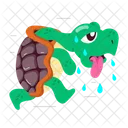 Schildkroten Cartoon Schildkroten Aufkleber Schildkroten Cartoon Symbol