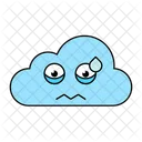 Mude Wolke Stresswolke Wolken Emoji Icon