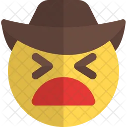 Müder Cowboy Emoji Symbol