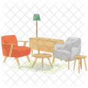 Muebles y decoración del hogar.  Icon
