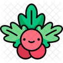 Muerdago Kawaii Navidad Icon