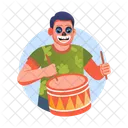 Muertos Baterista Percussao Musica Ícone