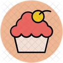 Muffin Cherry Cupcake Icon