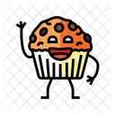 Muffin Character Dessert Food Icon