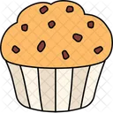 Muffin chocolate chip dessert  Icon