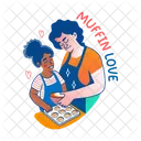 Muffinliebe Backen Mutterschaft Icon