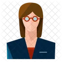 Mujer Avatar Negocios Icon