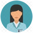 Mujer Avatar Negocios Icono