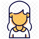 Hembra Mujer Avatar Icono