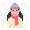 Invierno Avatar Usuario Perfil Gente Mujer Icono