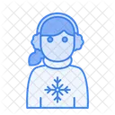 Invierno Avatar Usuario Perfil Gente Mujer Icono