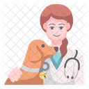 Hembra Veterinario Perro Icon