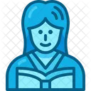 Mujer Estudiante Avatar Icono