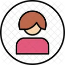 Hembra Mujer Avatar Icono