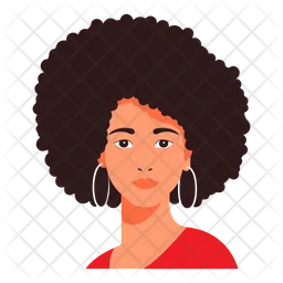 Mujer afro  Icono