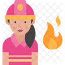Mujer bombero  Icono