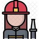 Mujer bombero  Icono