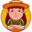 Dibujos Animados Mujer Vector Icono