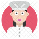 Chef Femenina Cocinera Profesional Cocinera Icono