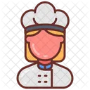 Mujer Chef Chef Cocinero Icono