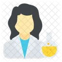 Mujer Cientifico Laboratorio Icono