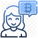 Chat Bitcoin Conversacion Icono