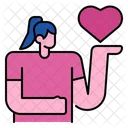 Mujer Corazon Amor Icon