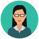 Gafas Mujer Avatar Icono