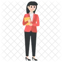 Empresaria Empresario Empleada Icono