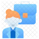 Mujer De Negocios Cartera Maletin Icon