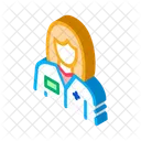 Mujer Doctor Ayuda Icono