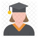 Mujer graduada  Icono