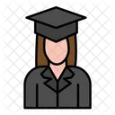 Mujer graduada  Icono