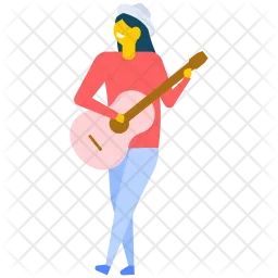 Guitarrista femenina  Icono