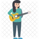 Guitarrista Femenina Guitarrista Femenina Guitarrista Icono