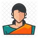 Hindu Mujer Avatar Icono