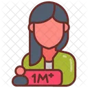 Influencer Femenina Influencer Mujer Inspirada Icono