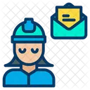 Mensaje de mujer ingeniera  Icono