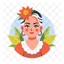 Mujer Mexicana Personaje Hispana Icono