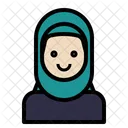 Musulman Mujer Hijab Icono